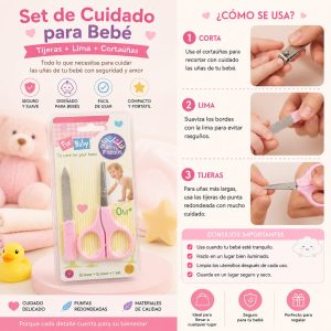 Set manicura para bebé rosado