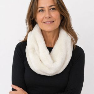 Cuello de piel Bianca blanco