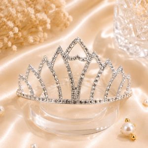 Corona strass plateada