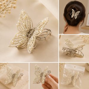 Pinza metal perla