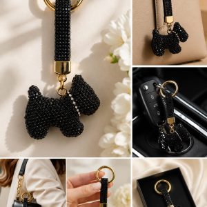 Cuelga cartera strass perrito
