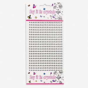 Sticker brillito plateado