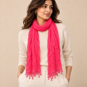 Pañuelo de gasa fucsia